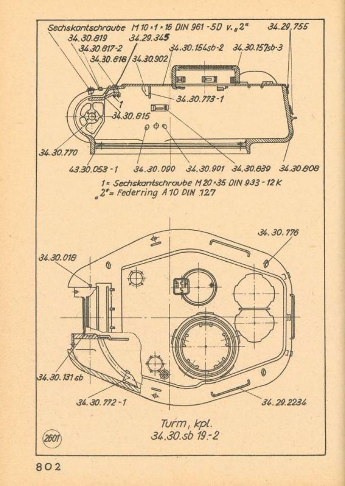 Ersatzteilkatalog Teil II Panzer T-34 SU-85 SU-100 NVA DV SFL T34 in Wildau