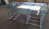Schreibtisch, Glas-Alu-Konstruktion Sachsen - Oberlungwitz Vorschau