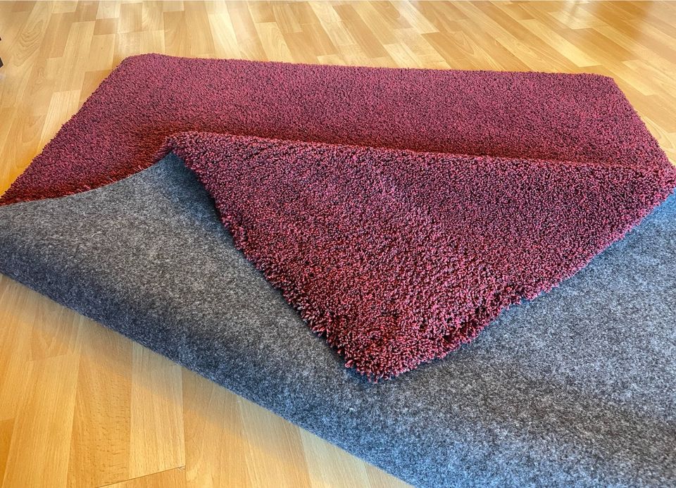 Teppich rot 120x 170cm flauschig waschbar *Top* in Troisdorf