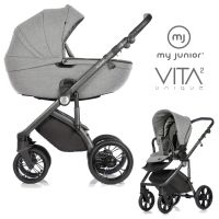 My Junior VITA unique 2 - 2in1 Kinderwagen-Set - Lava Grey - XXL-Zubehörpaket - NEU Hessen - Fulda Vorschau