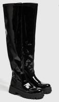 Lackleder Optik Stiefel overknees Düsseldorf - Bilk Vorschau