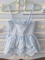 Stradivarius Bandeau Top Lochstickerei Schösschen Hellblau M S Sachsen-Anhalt - Quedlinburg Vorschau