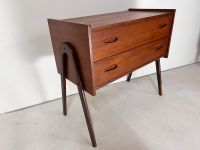 dänische Schminkkommode Kosmetiktisch Schmuckschrank Spiegelkommode Vintage 60er Mid Century Design dunkles Holz Schlafzimmer Berlin - Mitte Vorschau