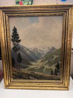 Wunderschönes Bild / Gemälde „Blick über das Tal auf die Berge“ Sachsen - Rötha Vorschau