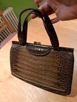 Handtasche Kroko Stil braun alt Vintage Baden-Württemberg - Giengen an der Brenz Vorschau