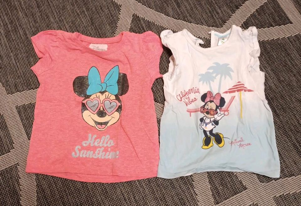 2x Kleinkinder Minnie Maus Shirts Gr.86 Disney in Lorch