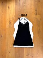 H&M Gr 40 schwarz Neglige Nachtkleid Dessous Nachthemd Spitze Dam Bayern - Lohr (Main) Vorschau