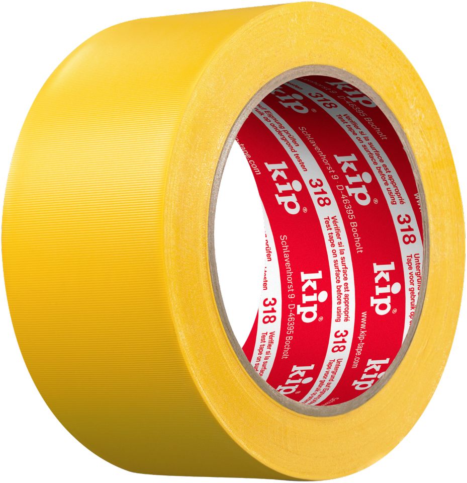 KIP 318 PVC Schutzband Klebeband gelb quergerillt 50 mm, 33 m in Bottrop