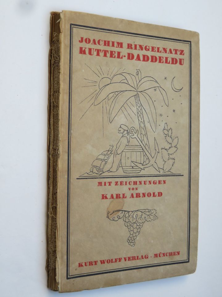 ANTIK Orig 1924 ! RINGELNATZ Kuttel Daddeldu KARL ARNOLD illustr. in Hamburg