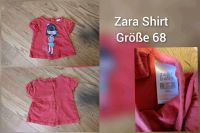 T-Shirt von Zara Größe 68 rot Mädchen mit Knopfleiste am Rücken Bayern - Würzburg Vorschau