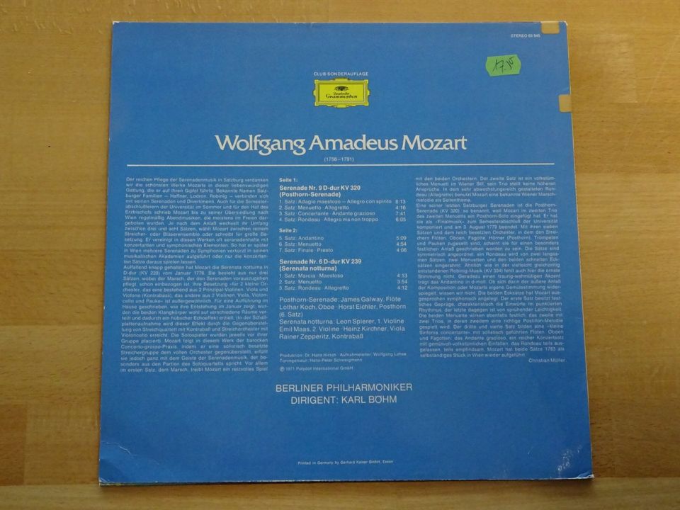 LP (Vinyl) - Deutsche Grammophon (Wolfgang A. Mozart) (Klassik) in Neumarkt i.d.OPf.