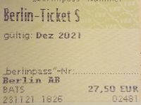 Monatskarte S für Dezember 21/ Berlin Ticket S Dezember 2021 Berlin - Charlottenburg Vorschau