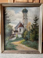 Schönes altes Ölbild, Kirche Kaufering Bayern - Landsberg (Lech) Vorschau