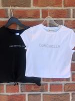Shirt cropped weiß u. schwarz mit Schriftzug, S, wie neu! Nordrhein-Westfalen - Velen Vorschau