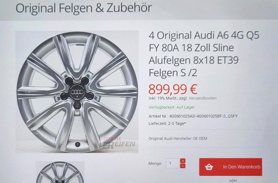 4 Audi Felgen NEUER PREIS!! in Kirkel