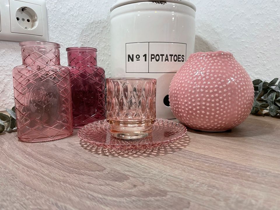 Dekoration Vasen Teller in Pink in Oerlinghausen