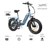 DYU Electric Bike Foldable 20" x 4.0 Fat Tire 500W Motor, 48V 14A Bayern - Augsburg Vorschau