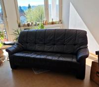 Ledersofa braun und Hocker Bayern - Lindau Vorschau