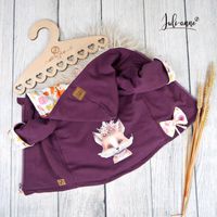 Handmade Sweatjacke Bordeaux mit Fuchs und Deko 50 - 164 Brandenburg - Biesenthal Vorschau