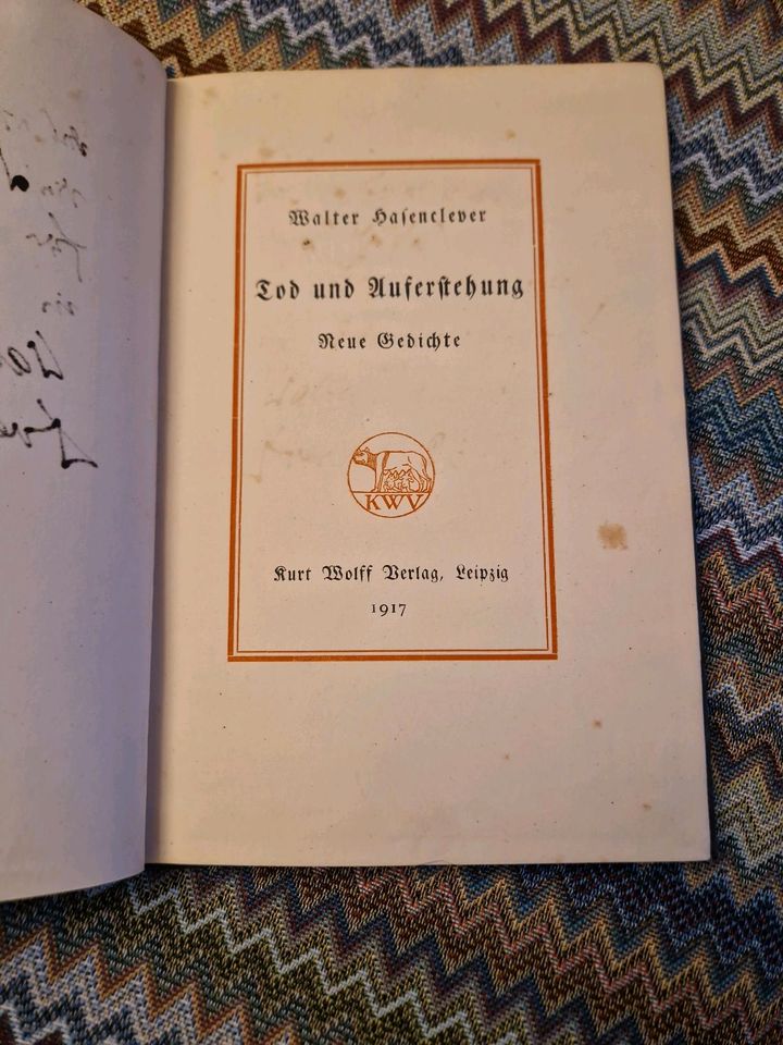 Walter Hasenleber signiert mit Widmung 1917 Tod und Auferstehung in Berlin