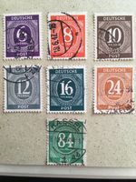7 Briefmarken, 1946, Kontrollratsausgabe, gestempelt Herzogtum Lauenburg - Wentorf Vorschau