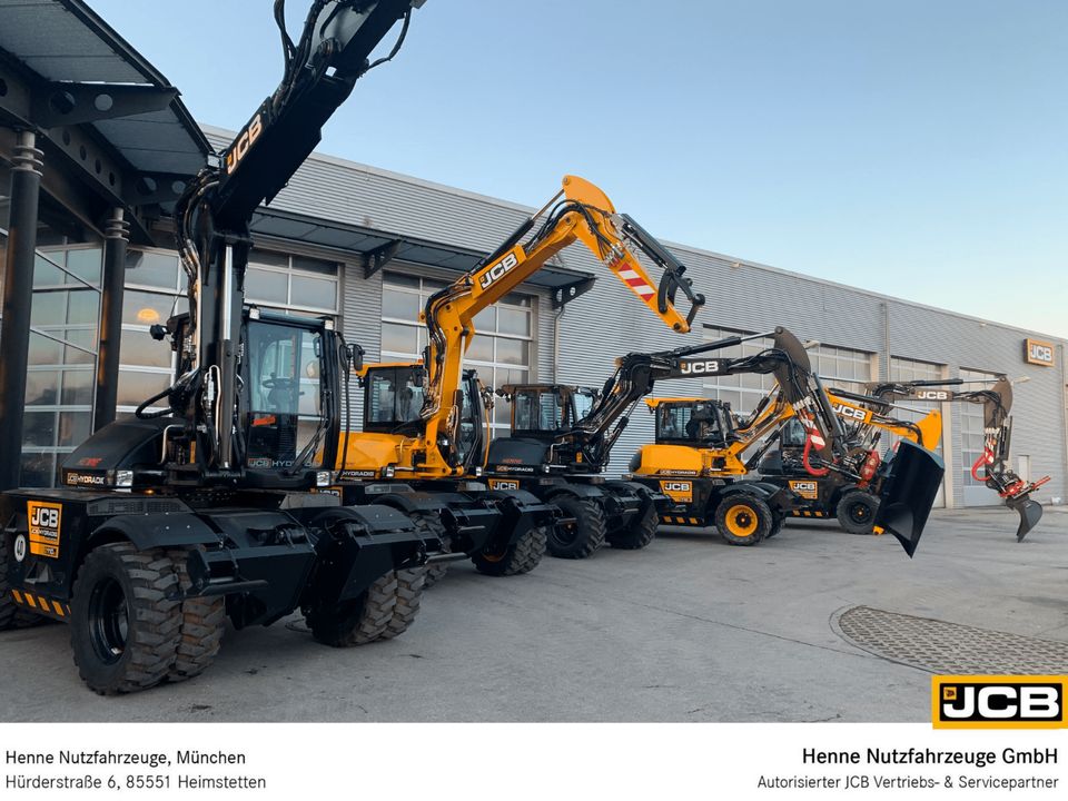 JCB Hydradig 110W Mobilbagger 11.500 kg Gewicht Radbagger 40 Km/h in Kirchheim bei München