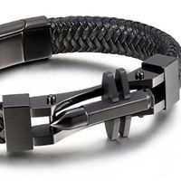 NEUES Männer Leder / 316L Edelstahl Armband mit Magnet-Verschluss Dortmund - Innenstadt-West Vorschau