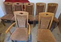 8 Echtholzstühle mit Velourbezug beige-braun Buche Niedersachsen - Barsinghausen Vorschau