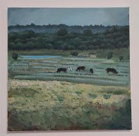 Gemälde, Landschaft, Kühe auf dem Feld, 40×40 cm München - Schwabing-Freimann Vorschau