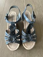 ♥ Schöne neuwertige Keilpumps von Alyssa in blau Gr. 38 ♥ Hessen - Rodgau Vorschau