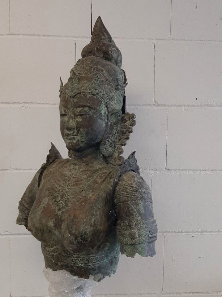 Shiva Bronzefigur mit Ständer 122cm Buddha Dewi Tara Asien in Kalkar