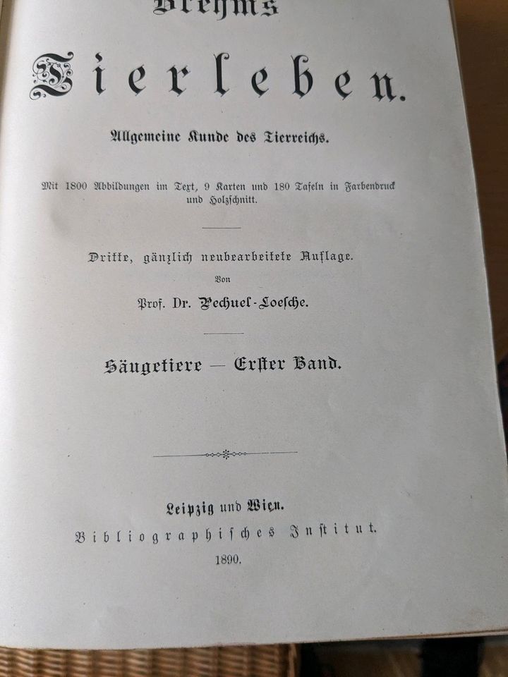 Brehms Tierleben von 1890 in Seligenstadt