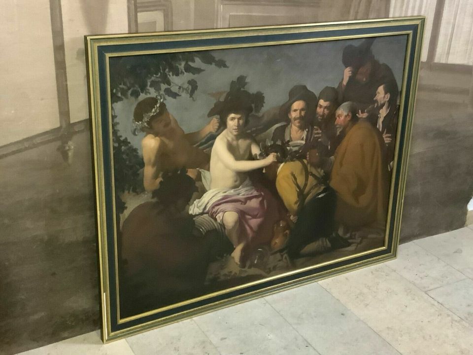 TRIUMPH DES BACCHUS GEMÄLDE ALTMEISTER KOPIE NACH DIEGO VELASQUEZ LOS BORRACHOS - Versand möglich 59 Euro - Wir sind für Sie da lokal in 86830 Schwabmünchen oder online ARTHOME24 in Schwabmünchen