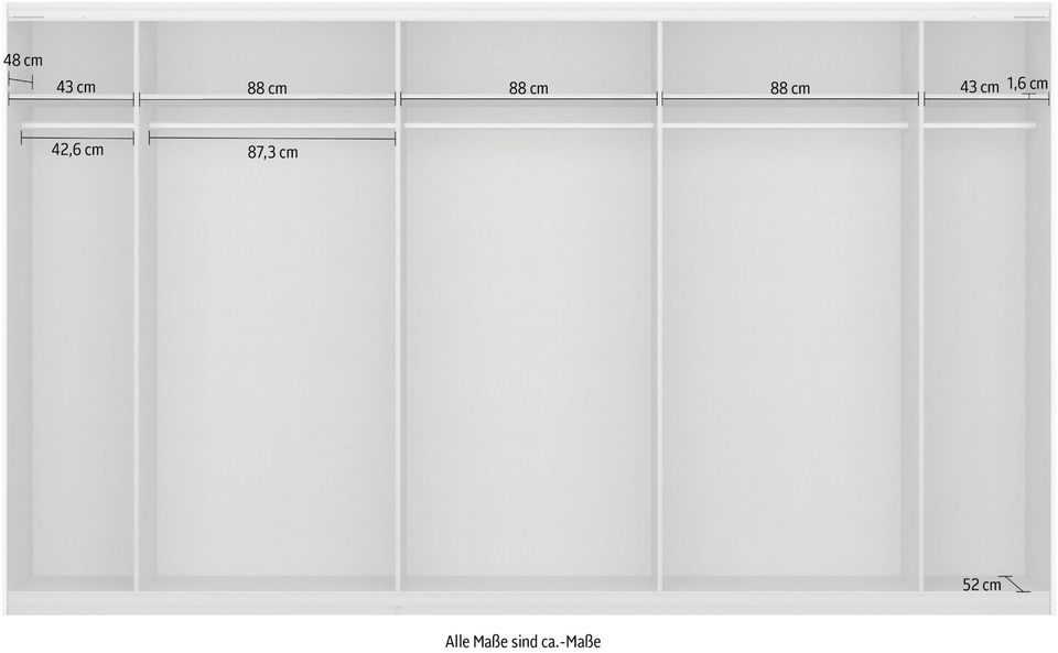 Schwebetürenschrank "Blackline" 360x210x62cm versch. Farbauswahl in Großheubach