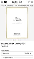 Desenio Bilderrahmen Gold 3x Stuttgart - Zuffenhausen Vorschau