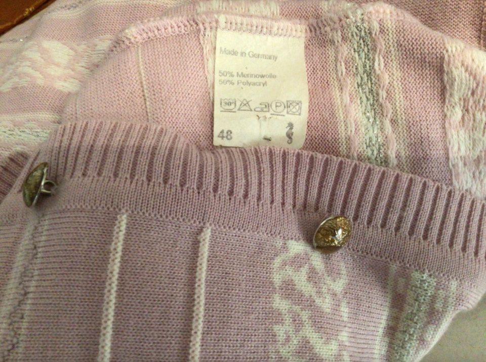 Twinset Strickjacke Gr 48 Wolle Merinowolle Altrose Maße in Worms