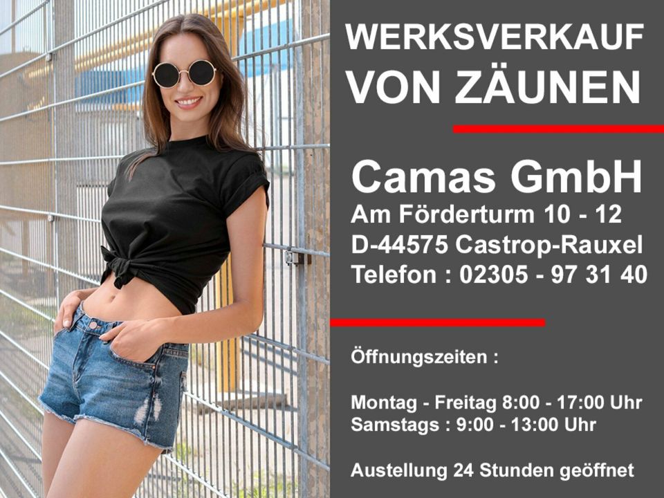 10m Doppelstabmattenzaun Set 1,83m hoch Zaun Gartenzaun 6/5/6 PCE in Castrop-Rauxel