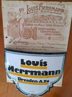 Louis Herrmann Dresden 1904 Email Reklame mit Rechnung Leipzig - Leipzig, Zentrum Vorschau
