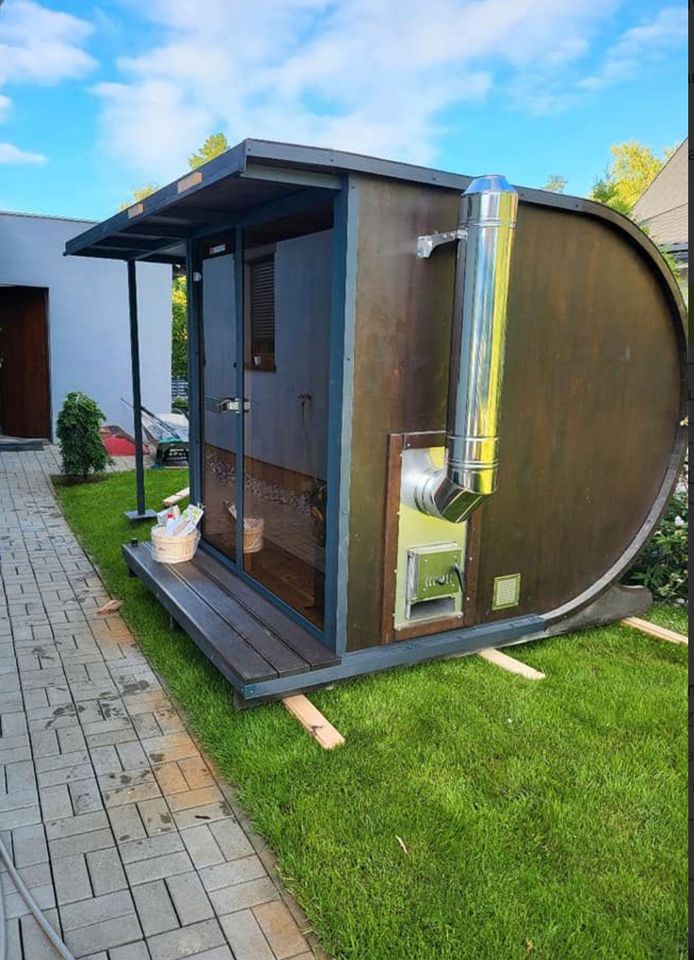 Gartensauna Outdoorsauna Saunahaus HORISONT M2 Saunaofen 1,6x2,4m in Görlitz