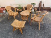 Rattanmöbel Sitzgruppe Tisch Stühle Hocker Baden-Württemberg - Waghäusel Vorschau