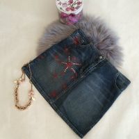 Versace - Jeans  Rock Minirock -blau-rot -Gr.26 (IT40, DE 32-34) München - Milbertshofen - Am Hart Vorschau