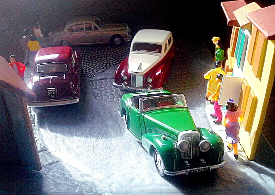 Diorama 1:76 4erSets, MG-Jaguar-Jensen-Triumph, etc. Unikat in Unterensingen