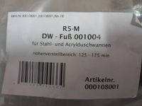Fuß für Stahl und Acrylduschwannen 125-175 mm, Originalverpackt. Rheinland-Pfalz - Steimel Vorschau