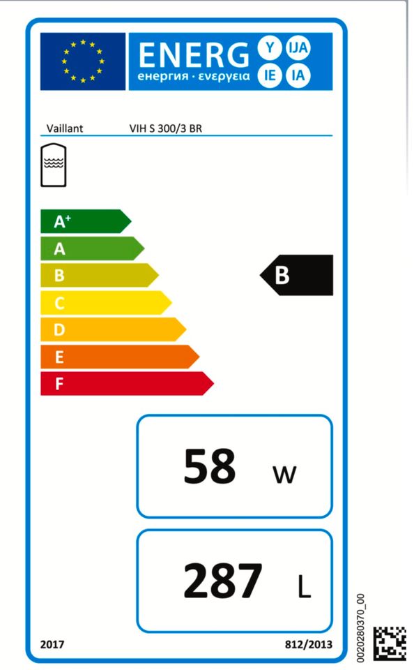 VAILLANT auroSTOR plus VIH S 300/3 BR Solar-WW-Speicher, 300 l ru in Haunetal