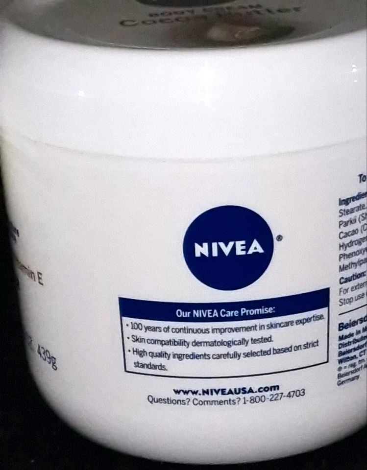 nivea - body cream - cocoa butter (15.5oz/439gr) in Harsleben