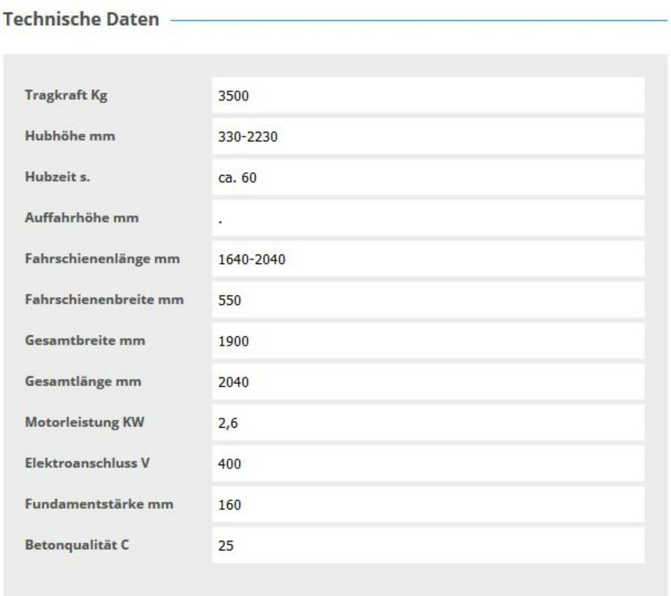 Doppelscherenhebebühne Longus CLT-3.5-SLB bodeneben !! in Köln