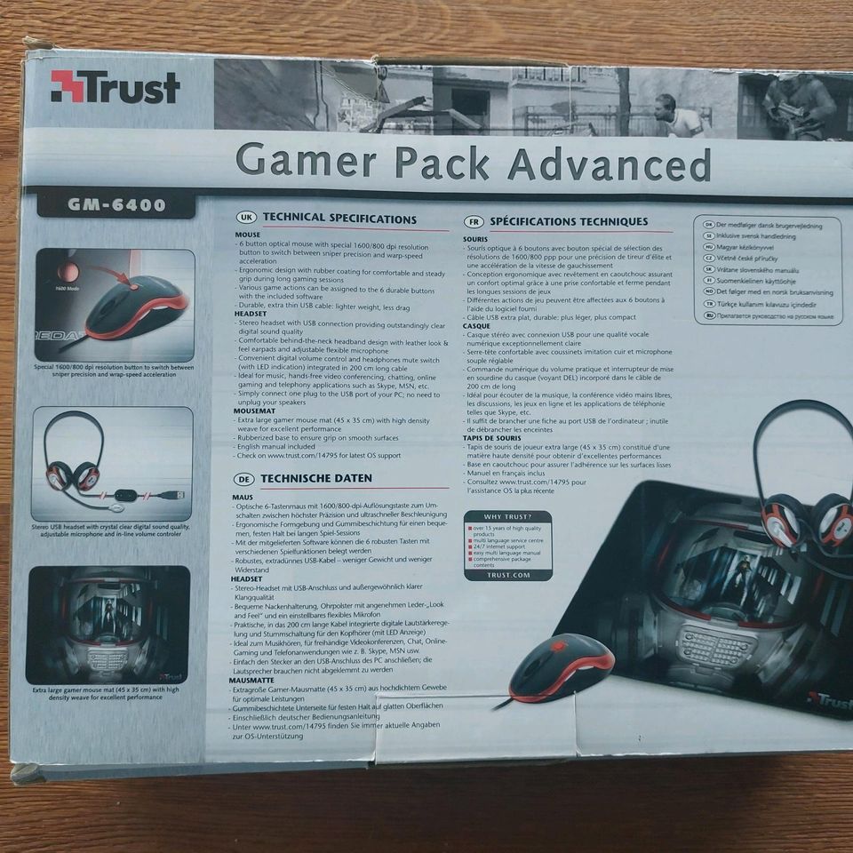 Headset Maus Gamer Pack Mauspad Trust Home Office in Hünfelden