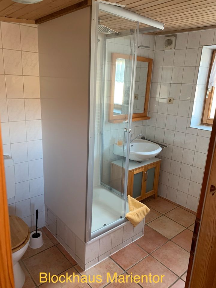 ☀️ Blockhaus mit Sauna in Quedlinburg Ferienhaus Ferienwohnung ☀️ in Quedlinburg