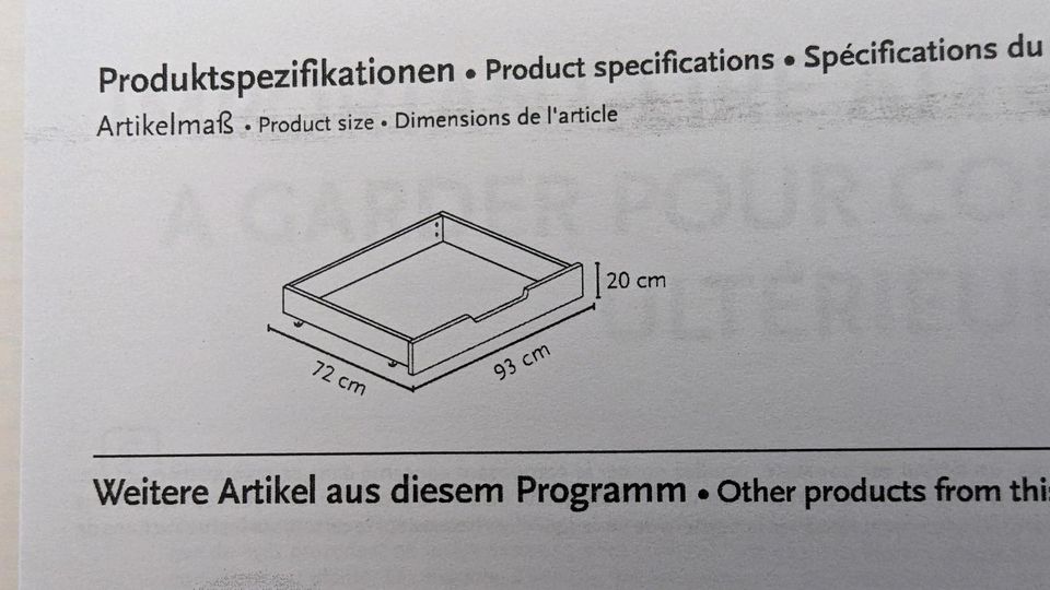 Pinolino Bettkasten für Jugendbett weiß: 93 x 72 x 20 in Ulm