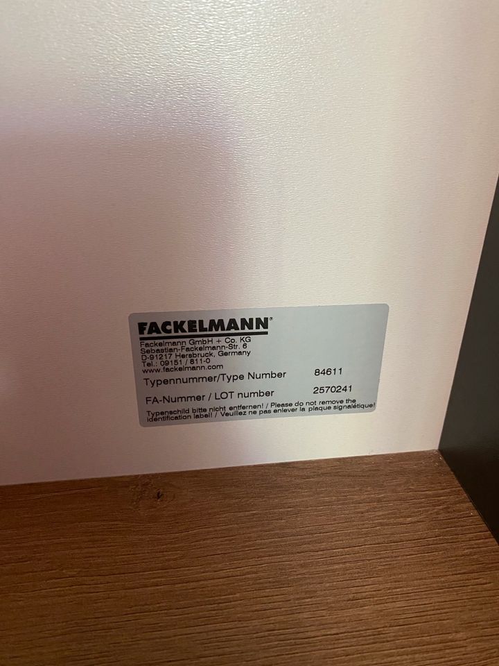 Fackelmann Flurschrank, Badschrank Finn 60cm, Anthrazit Glasböden in Düsseldorf